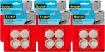 Scotch 768NA, Beige, 3M Self-Stick Floor Care Pads, 1, 6-Pack, 1"